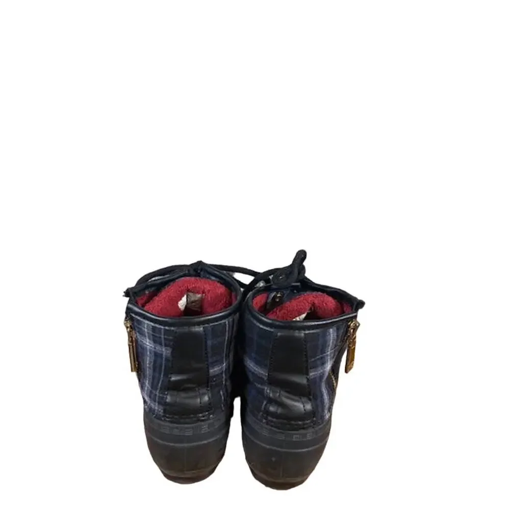 Tommy Hilfiger Women’s Black & Blue Duck TW Roan Zipper Rain Boots Size 7